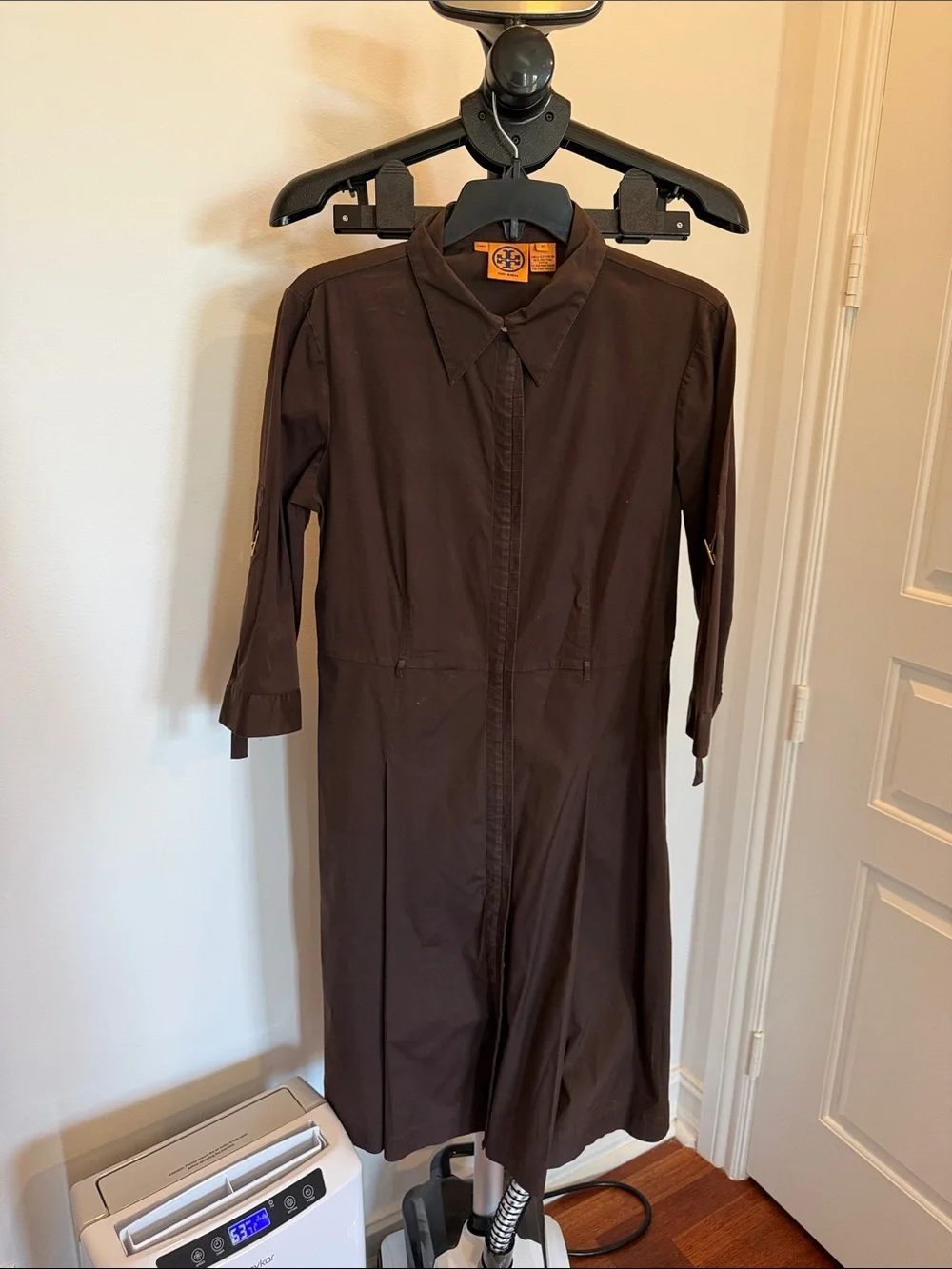 Tory Burch Brown Midi Shirt Dress